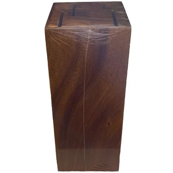 FAMCÜTE Block Wooden Holder for 4 Piece Kitchen Knife Set - New & Sealed